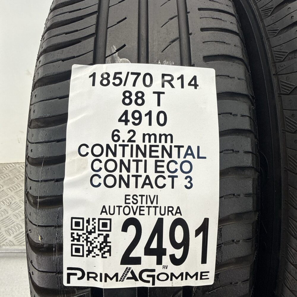Gomme Usate 185 70 R14 88T Continental Conti Eco Contact 3 89% Estive - immagine 3