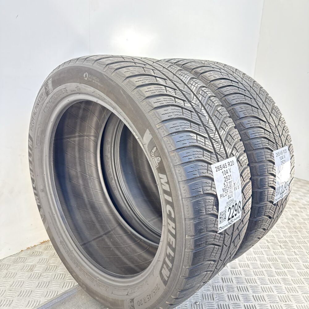 Gomme Usate 265 45 R20 104V Michelin Pilot Alpin 5 SUV Invernali - immagine 5