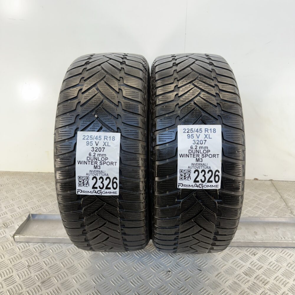 Gomme Usate 225 45 R18 XL 95V Dunlop Winter Sport M3 89% Invernali - immagine 8