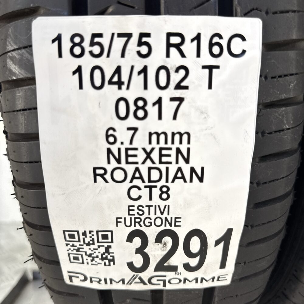 Gomme Usate 185 75 R16C 104/102T Nexen Roadian CT8 96% Estive - immagine 3