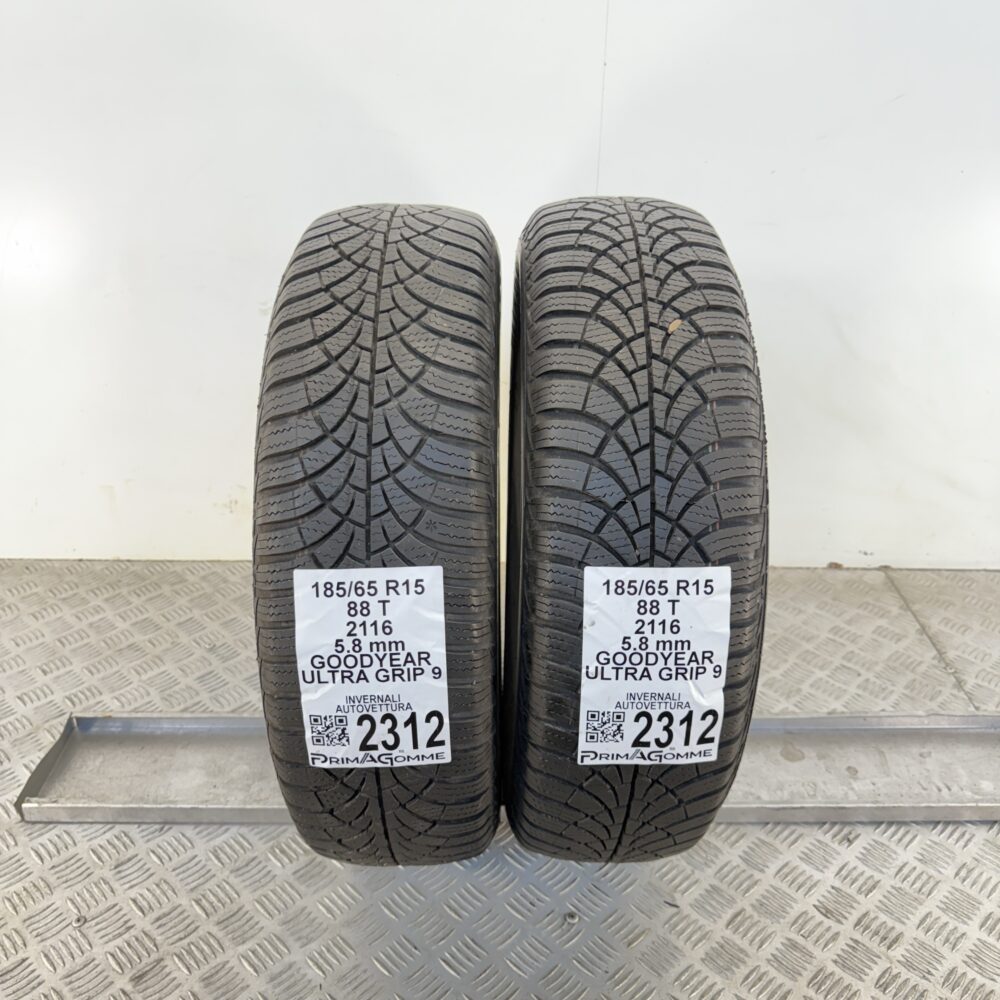 Gomme Usate 185 65 R15 88T Goodyear Ultra Grip 9 83% Invernali