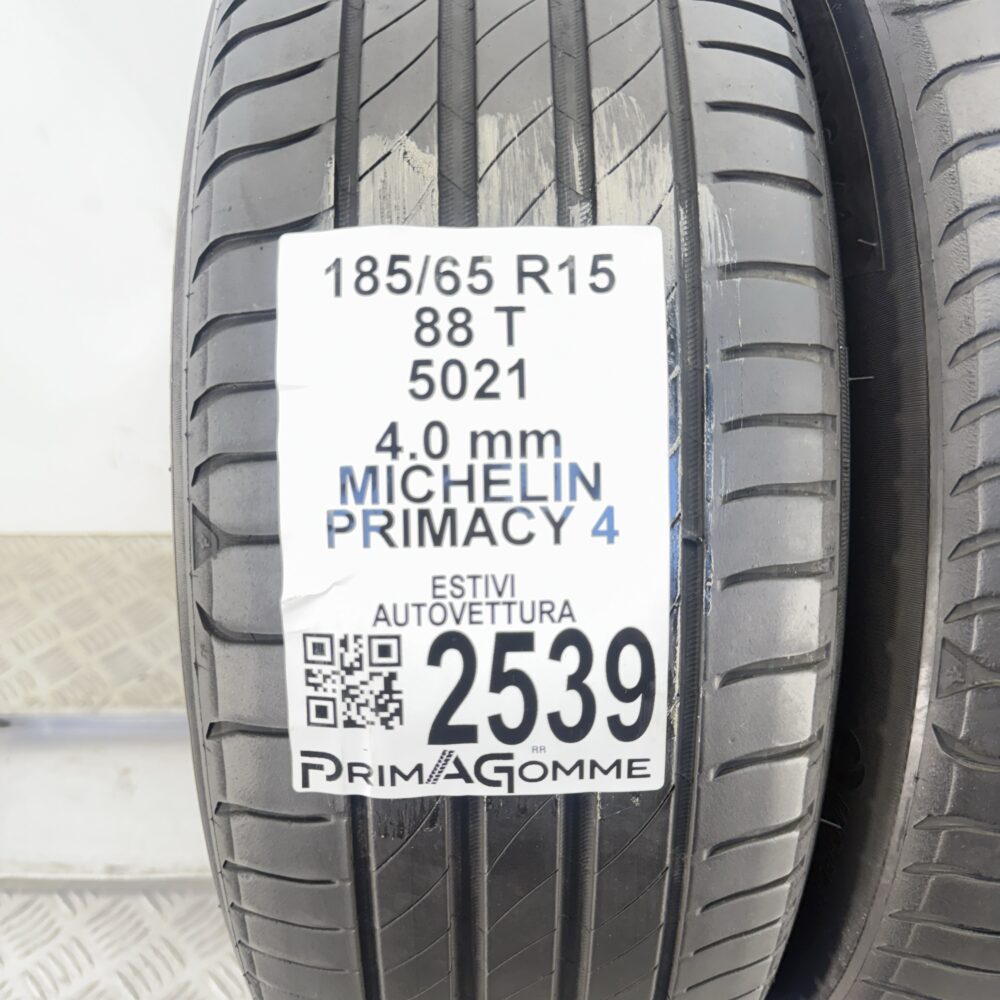 Gomme Usate 185 65 R15 88T MICHELIN Primacy 4 Estive - immagine 3