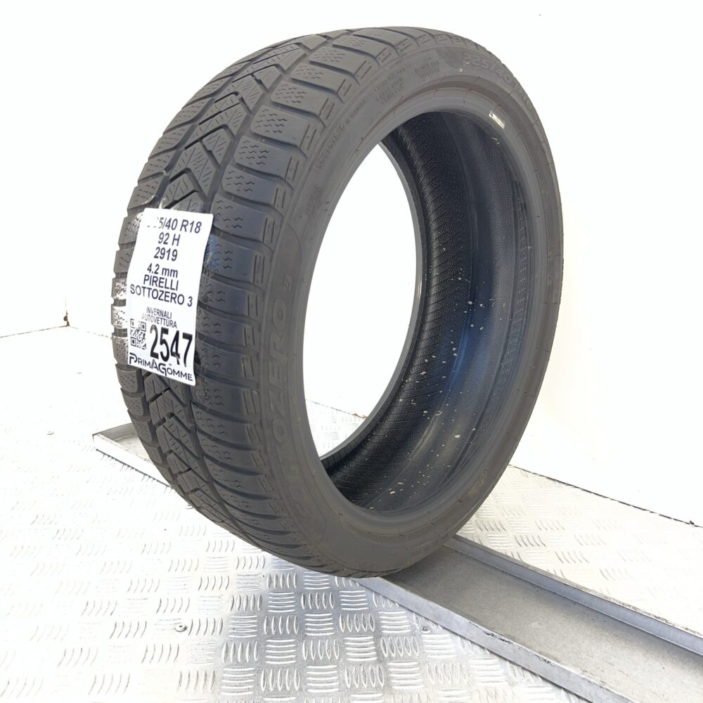 Gomma Usata 225 40 R18 92H Pirelli Sottozero 3 Invernale - immagine 5