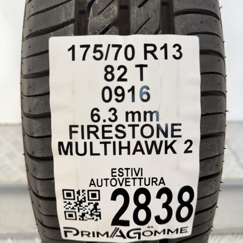 Gomma Usata 175 70 R13 82T Firestone Multihawk 2 90% Estivo - immagine 3