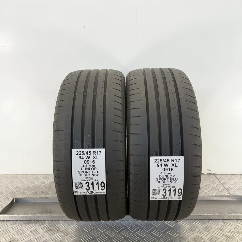 Gomme Usate 225 45 R17 XL 94W Dunlop Sport Blu Response Estive