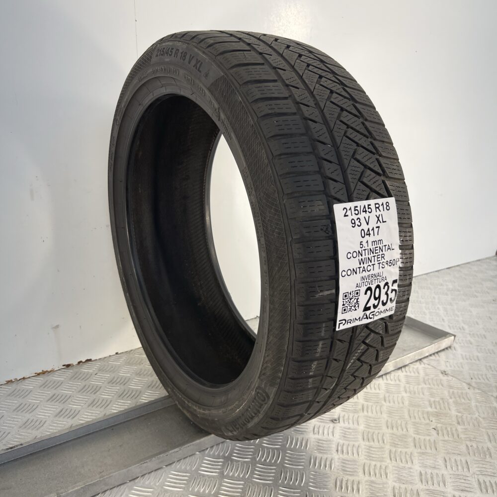 Gomma Usata 215 45 R18 XL 93V Continental Winter Contact TS850P Invernale - immagine 5
