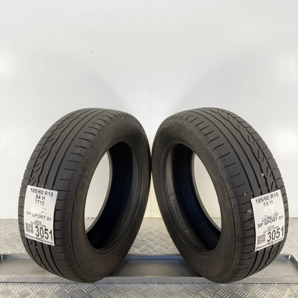 Gomme Usate 185 60 R15 84H Dunlop SP Sport 01 Estive - immagine 6