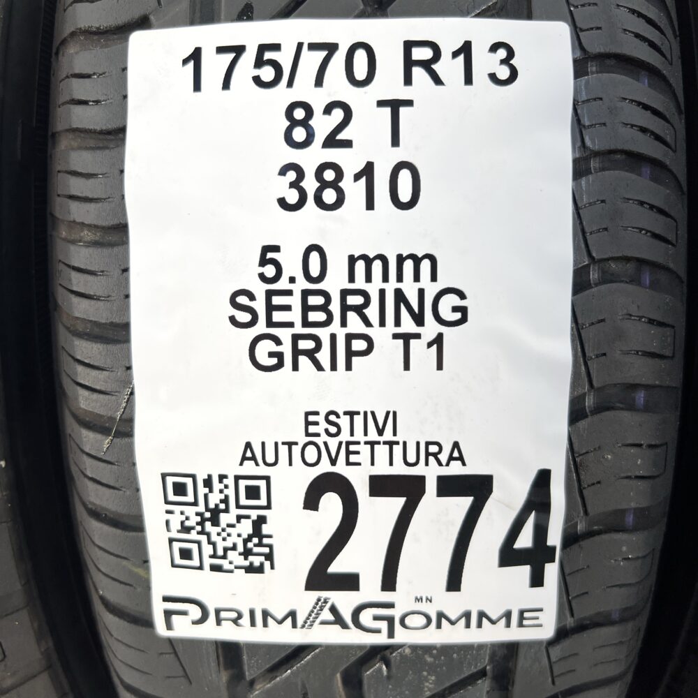 Gomme Usate 175 70 R13 82T Sebring Grip T1 71% Estive - immagine 3