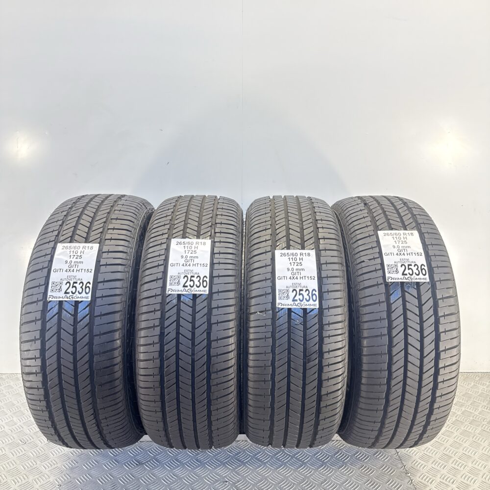 Gomme Usate 265 60 R18 110H Giti 4X4 HT152 100% Estive