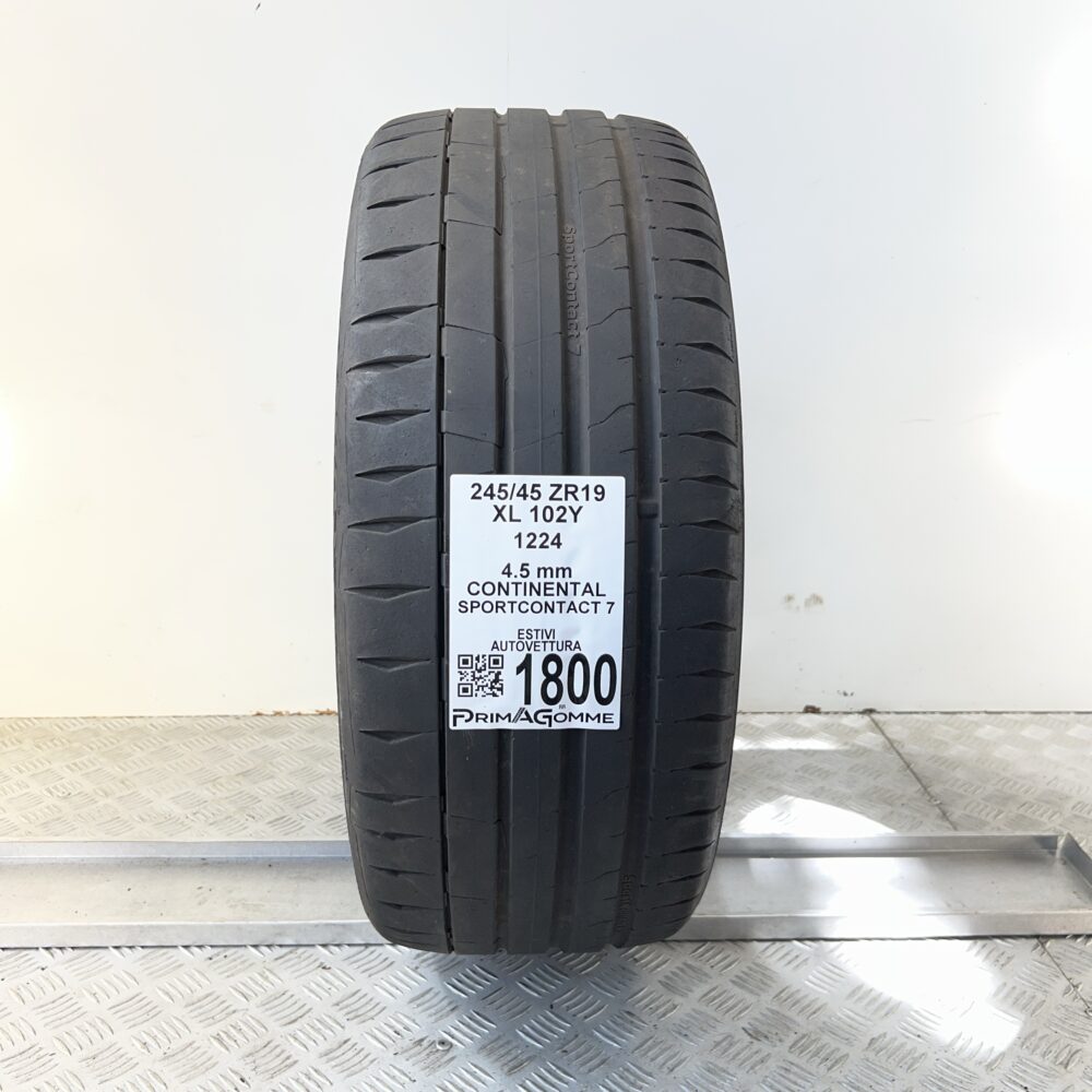 Pneumatico Usato 245 45 ZR19 XL 102Y CONTINENTAL SportContact 7 Estivo