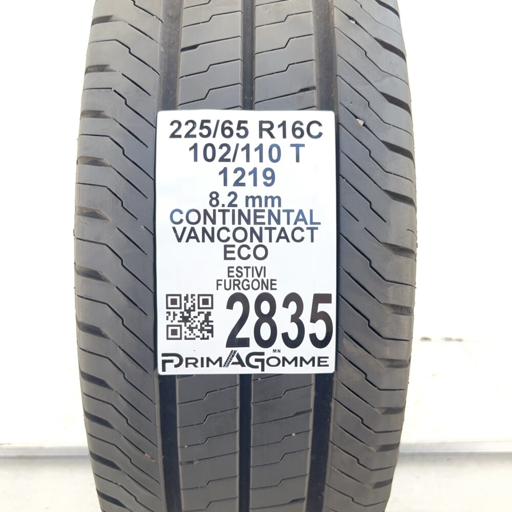 Gomma Usata 225 65 R16C 102/110T Continental VanContact ECO 91% Estivo - immagine 2