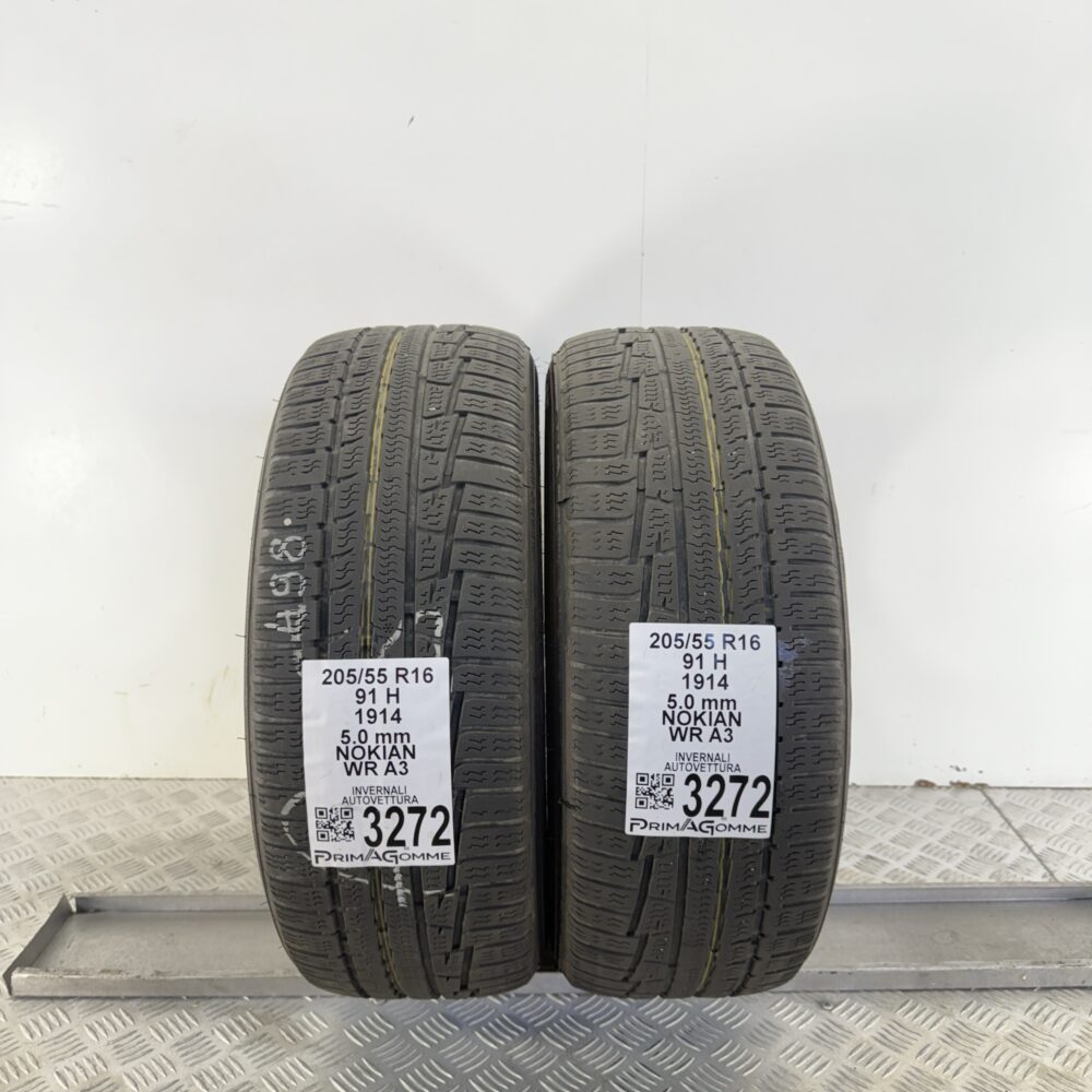 Gomme Usate 205 55 R16 91H Nokian WR A3 71% Invernali