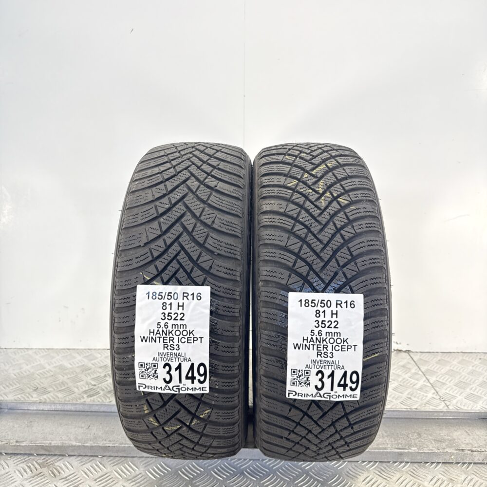 Gomme Usate 185 50 R16 81H Hankook Winter Icept RS3 80% Invernali