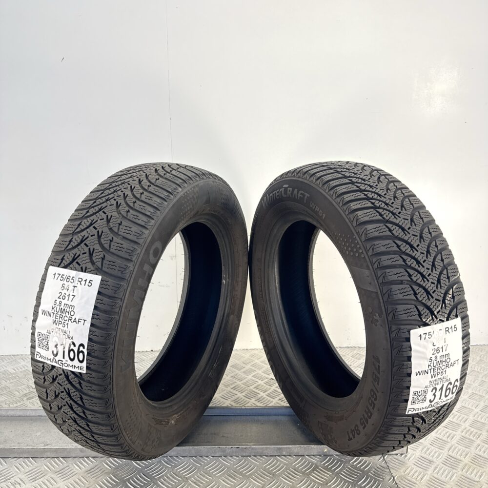 Gomme Usate 175 65 R15 84T Kumho Wintercraft WP51 83% Invernali - immagine 6