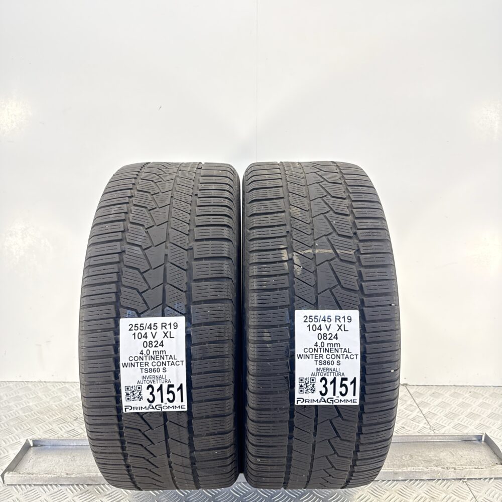 Gomme Usate 255 45 R19 XL 104V Continental Winter Contact TS860 S Invernali