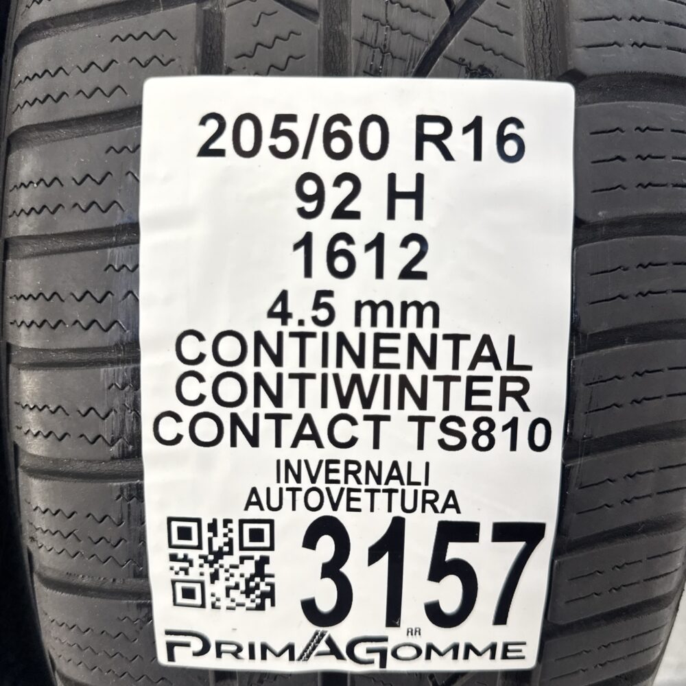 Gomme Usate 205 60 R16 92H Continental ContiWinterContact TS810 Invernali - immagine 3