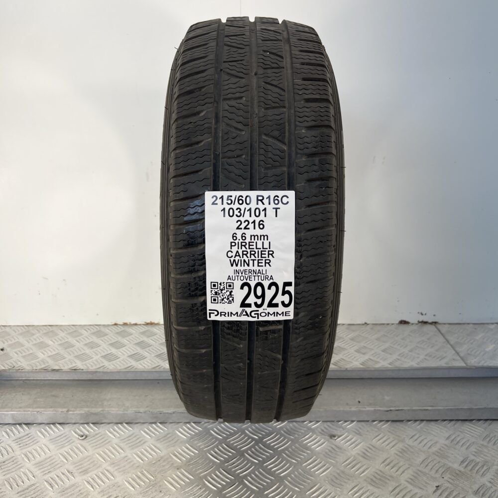 Gomma Usata 215 60 R16C 103/101T Pirelli Carrier Winter 94% Invernale