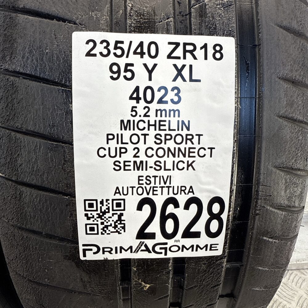 Gomme Usate 235 40 ZR18 95Y XL Michelin Pilot Sport Cup 2 Connect Semi-Slick Estive - immagine 3