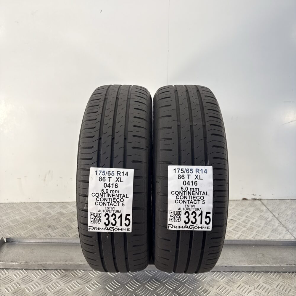 Gomme Usate 175 65 R14 XL 86T Continental ContiEco Contact 5 71% Estive