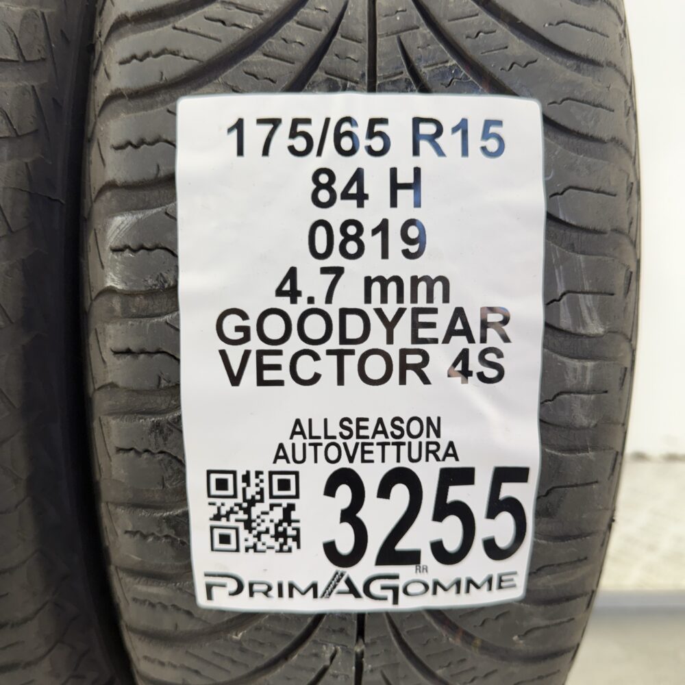 Gomme Usate 175 65 R15 84H GOODYEAR Vector 4S 4 Stagioni - immagine 3