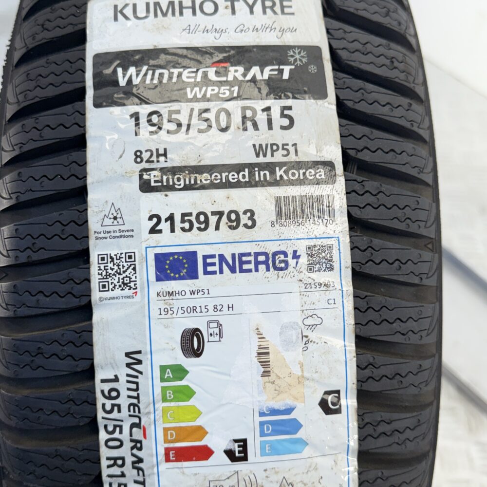 Gomme Usate 195 50 R15 82H Kumho Winter Craft WP51 98% Invernali - immagine 2