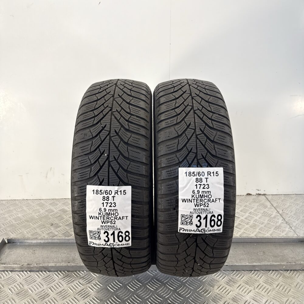Gomme Usate 185 60 R15 88T Kumho Wintercraft WP52 98% Invernali