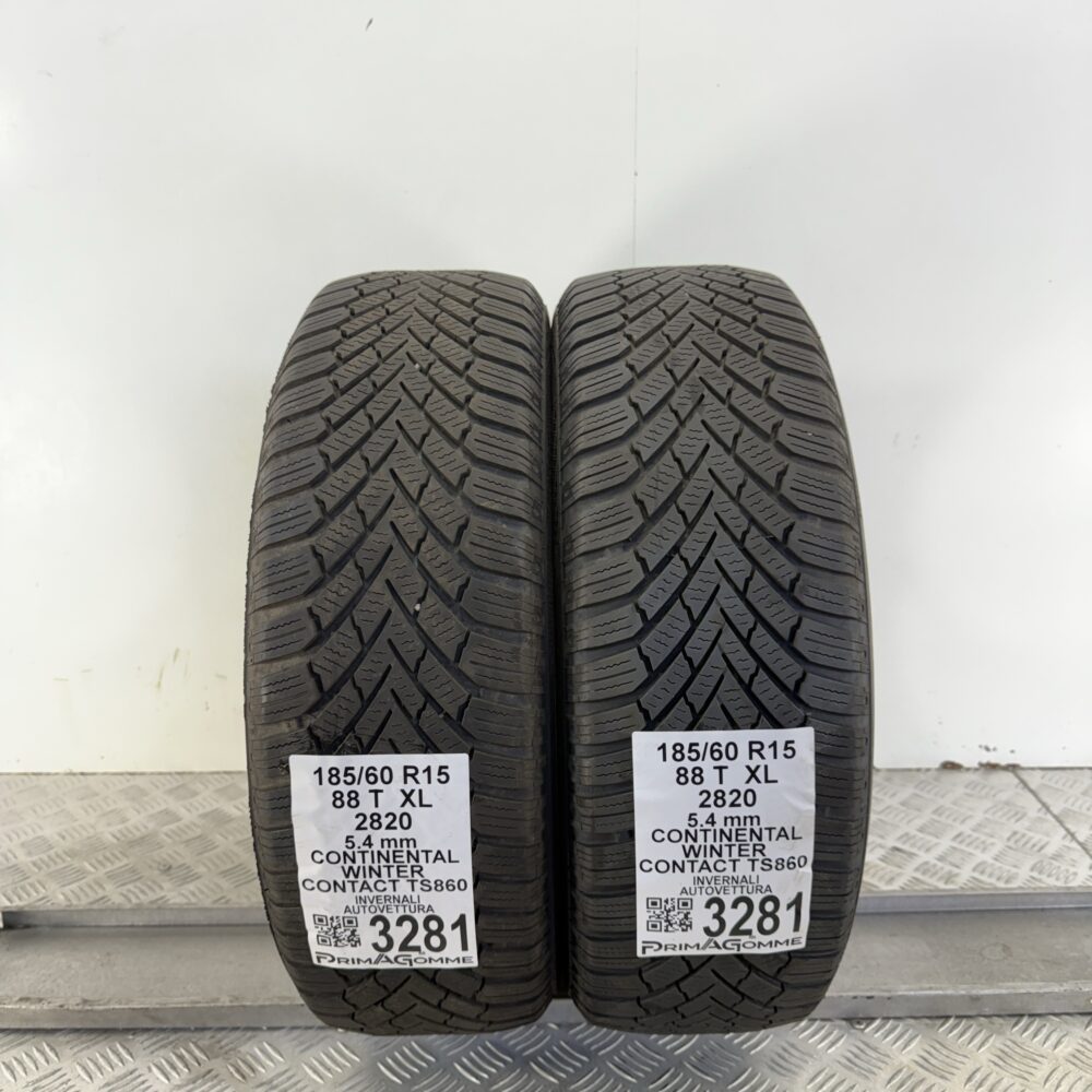 Gomme Usate 185 60 R15 XL 88T Continental Winter Contact TS860 77% Invernali