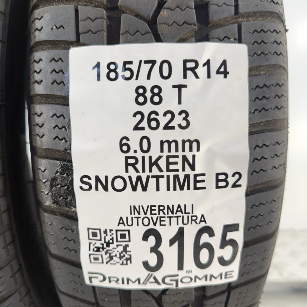 Gomme Usate 185 70 R14 88T Riken Snowtime B2 86% Invernali - immagine 3