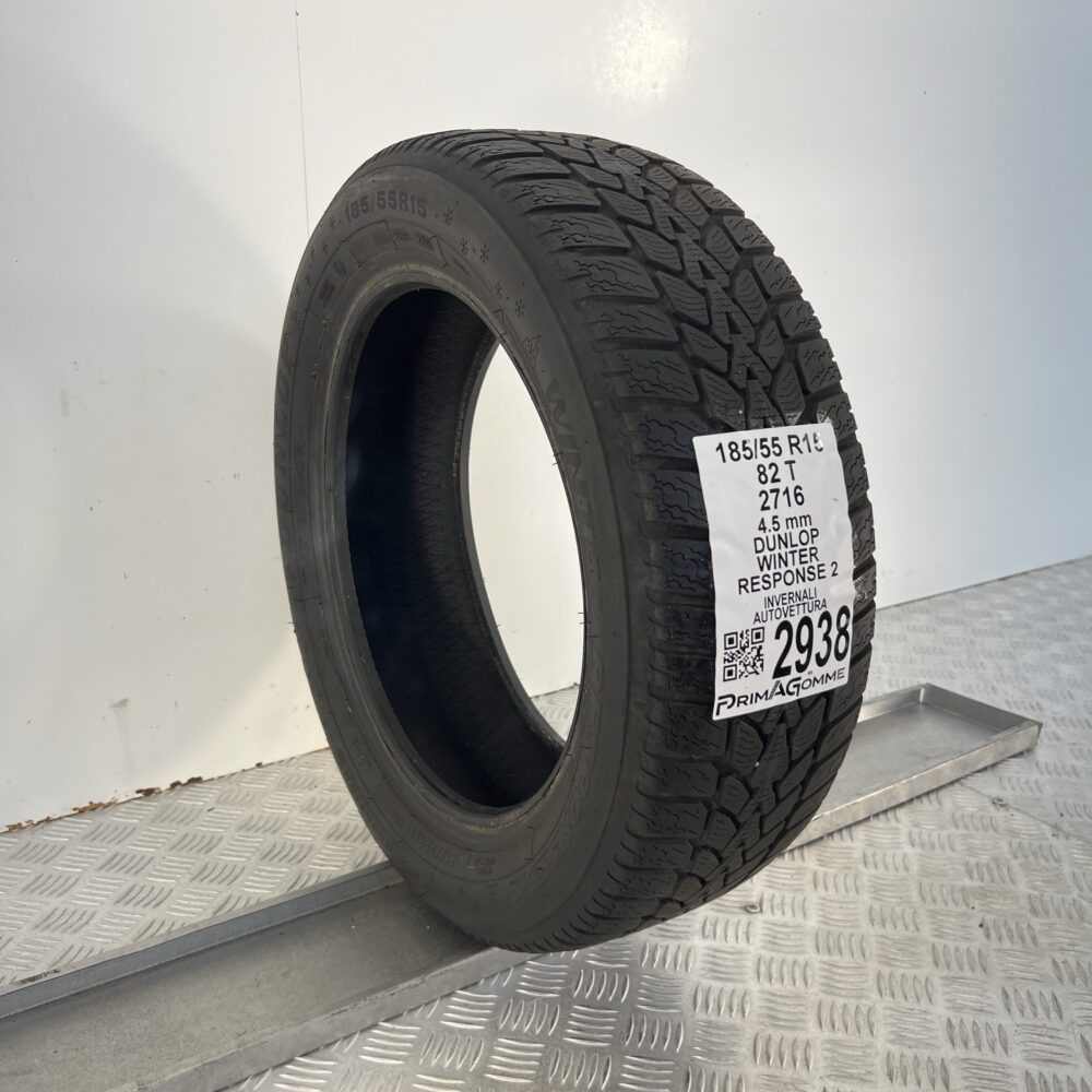 Gomma Usata 185 55 R15 82T Dunlop Winter Response 2 Invernale - immagine 5