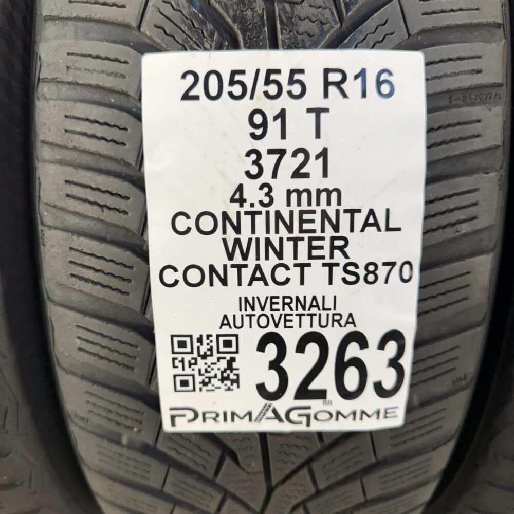 Gomme Usate 205 55 R16 91T Continental Winter Contact TS870 Invernali - immagine 3