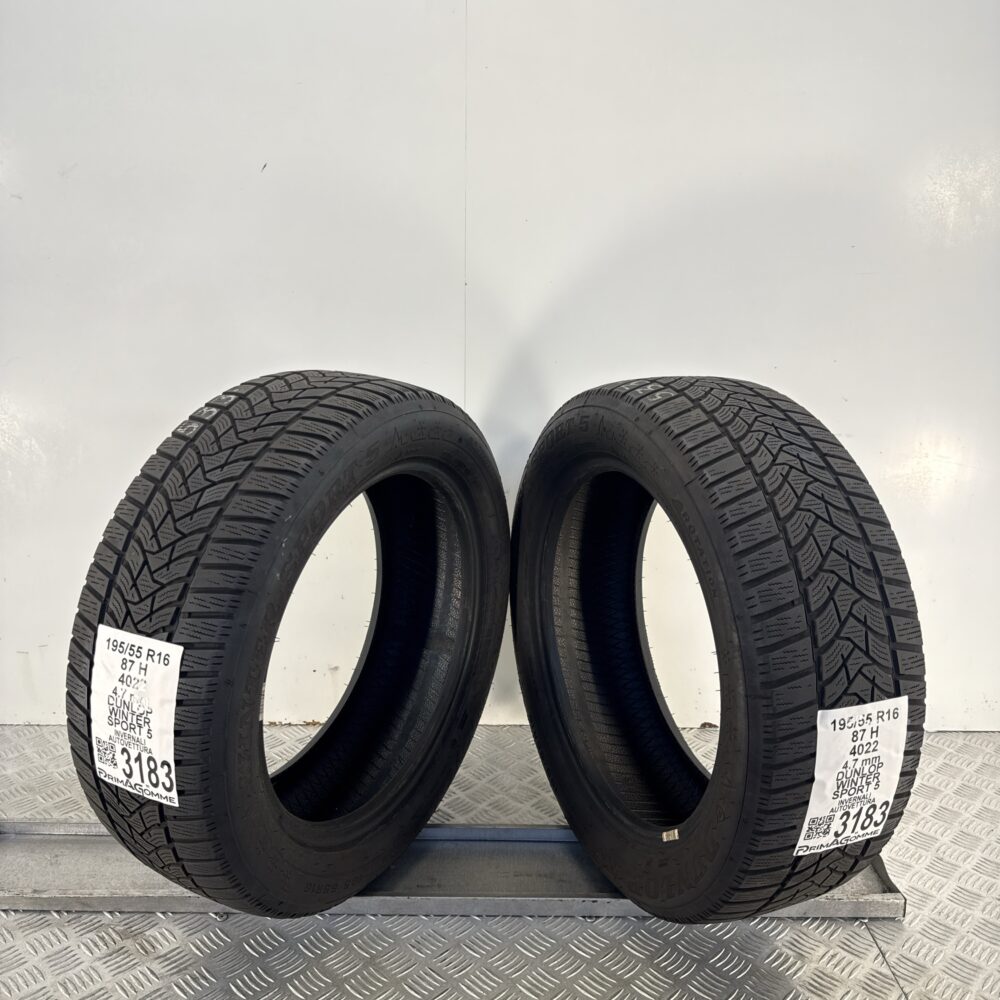Gomme Usate 195 55 R16 87H Dunlop Winter Sport 5 Invernali - immagine 6