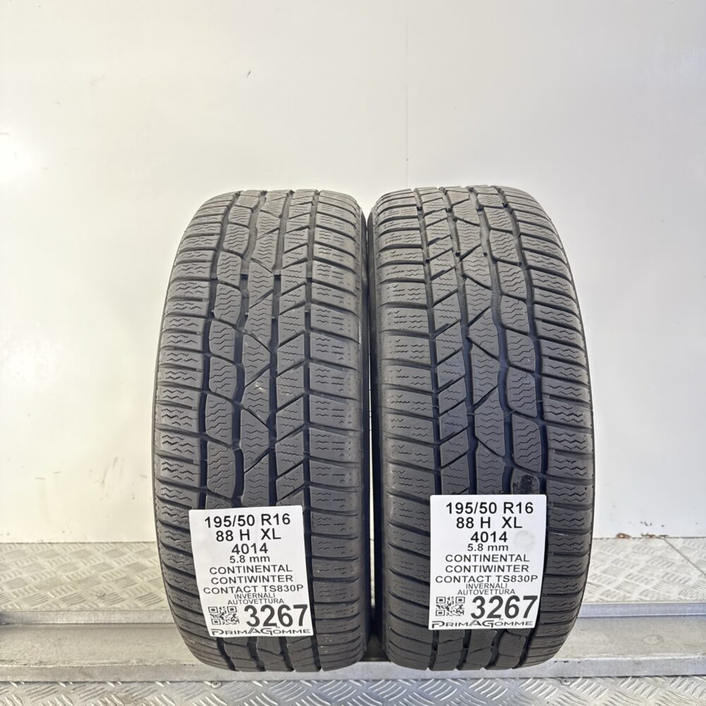 Gomme Usate 195 50 R16 XL 88H Continental ContiWinterContact TS830P  83% Invernali