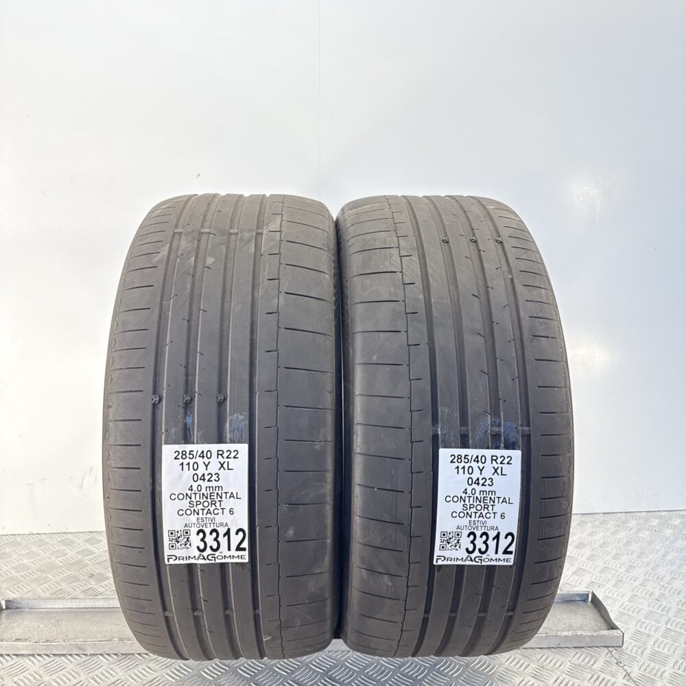 Gomme Usate 285 40 R22 XL 110Y Continental Sport Contact 6 Estive - immagine 5