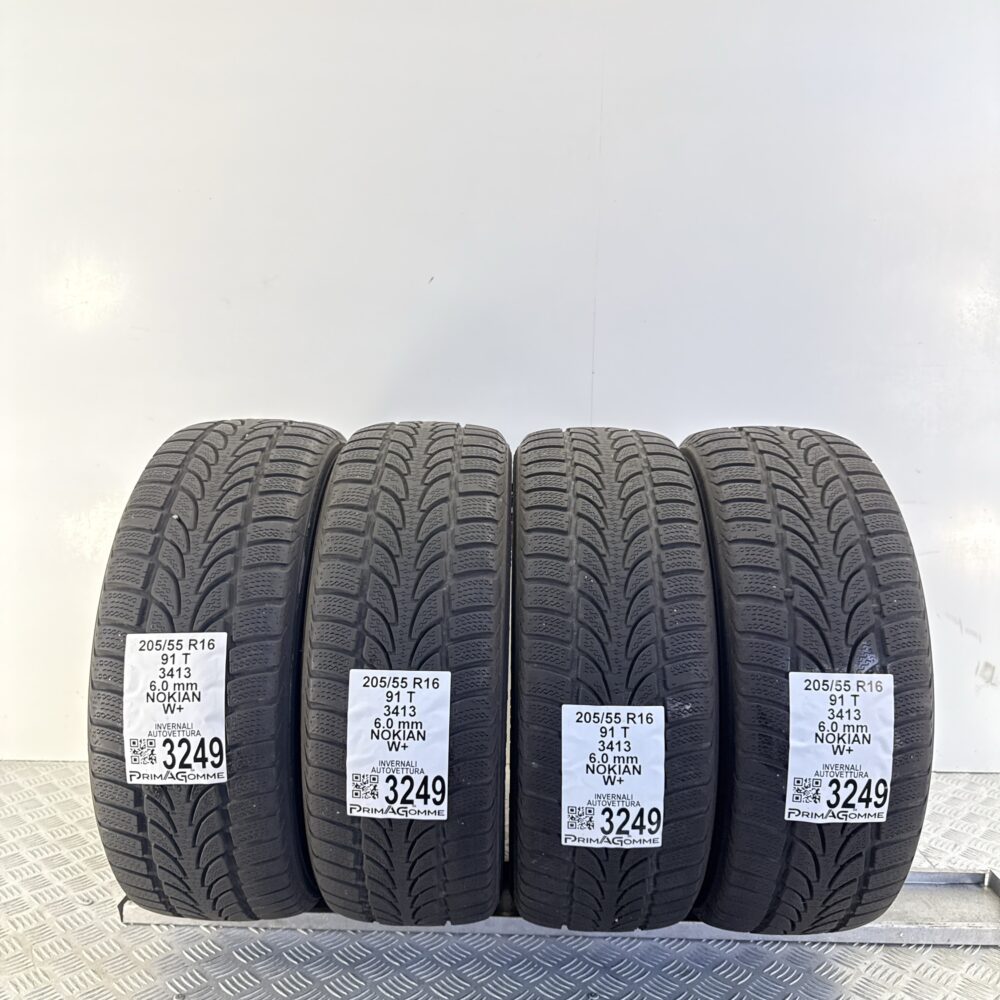 Gomme Usate 205 55 R16 91T Nokian W+ 86% Invernali
