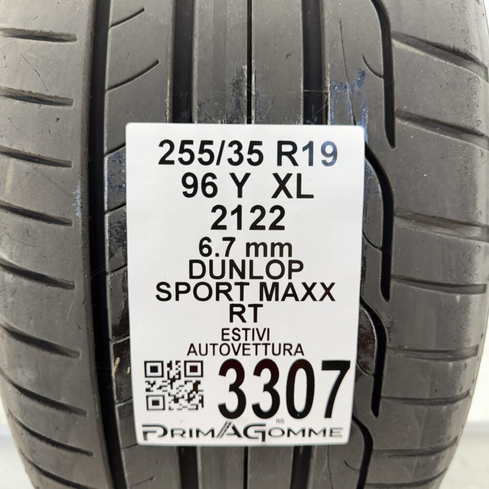 Gomma Usata 255 35 R19 XL 96Y Dunlop Sport Maxx RT 96% Estivo - immagine 3