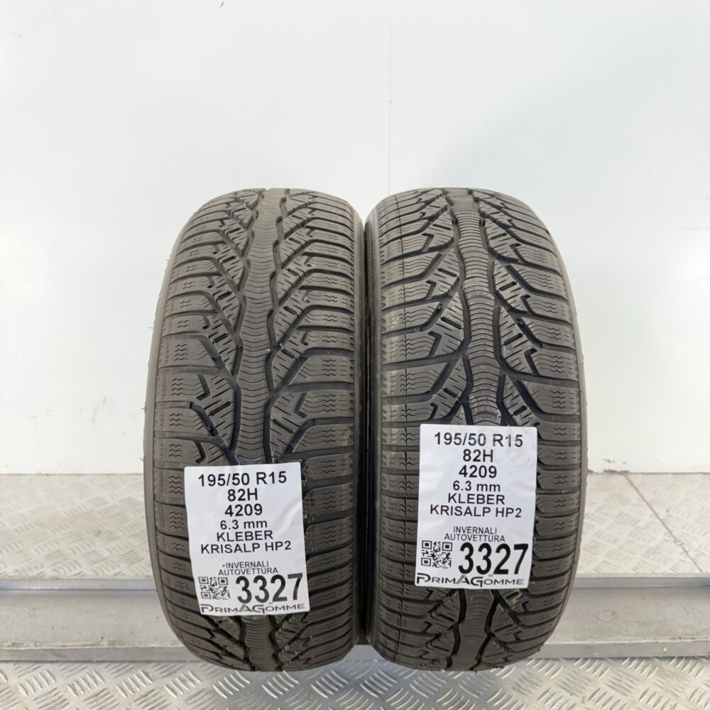 Gomme Usate 195 50 R15 82H Kleber Krisalp HP2 90% Invernali