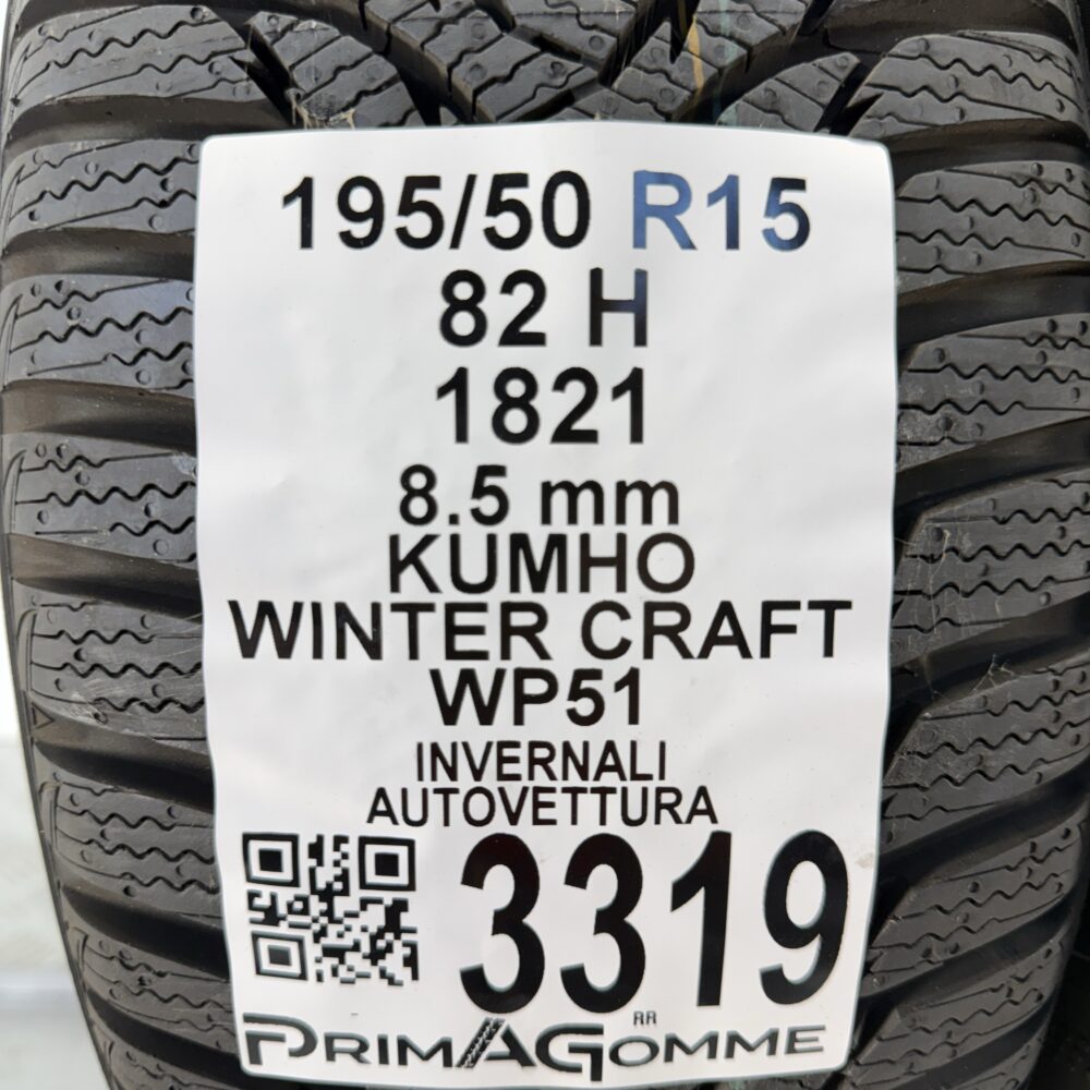 Gomme Usate 195 50 R15 82H Kumho Winter Craft WP51 98% Invernali - immagine 6