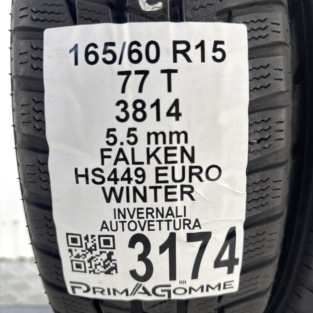 Gomme Usate 165 60 R15 77T Falken HS449 EURO WINTER 79% Invernali - immagine 3