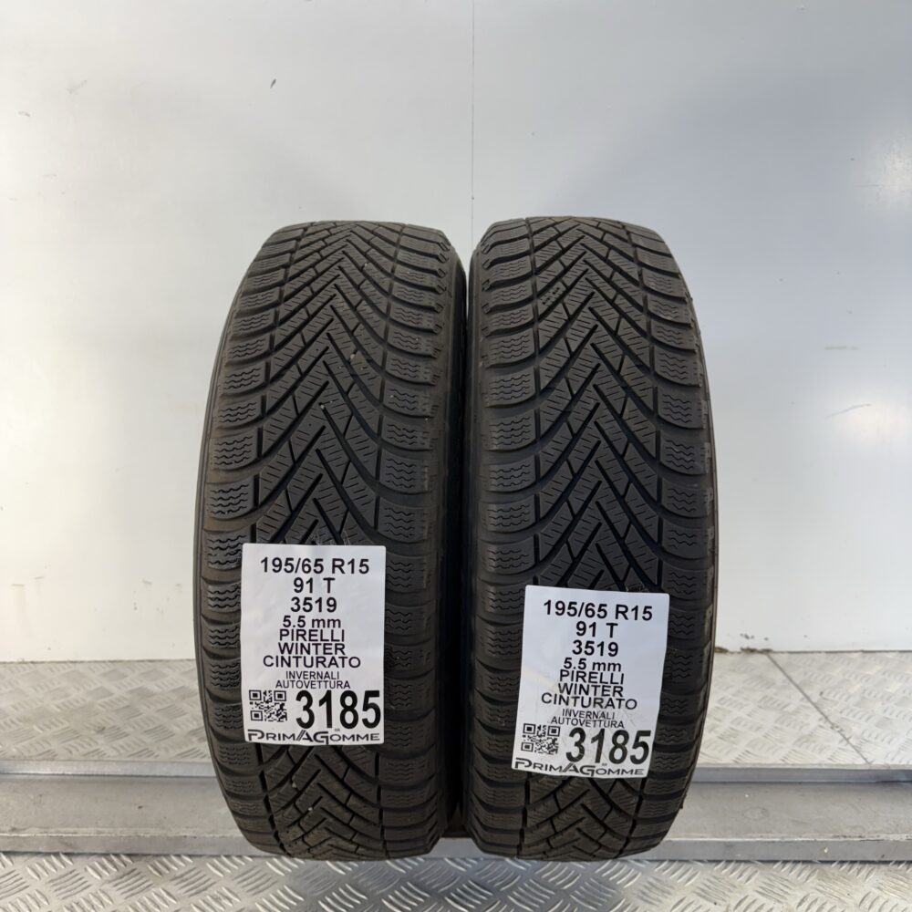 Gomme Usate 195 65 R15 91T Pirelli Winter Cinturato 79% Invernali