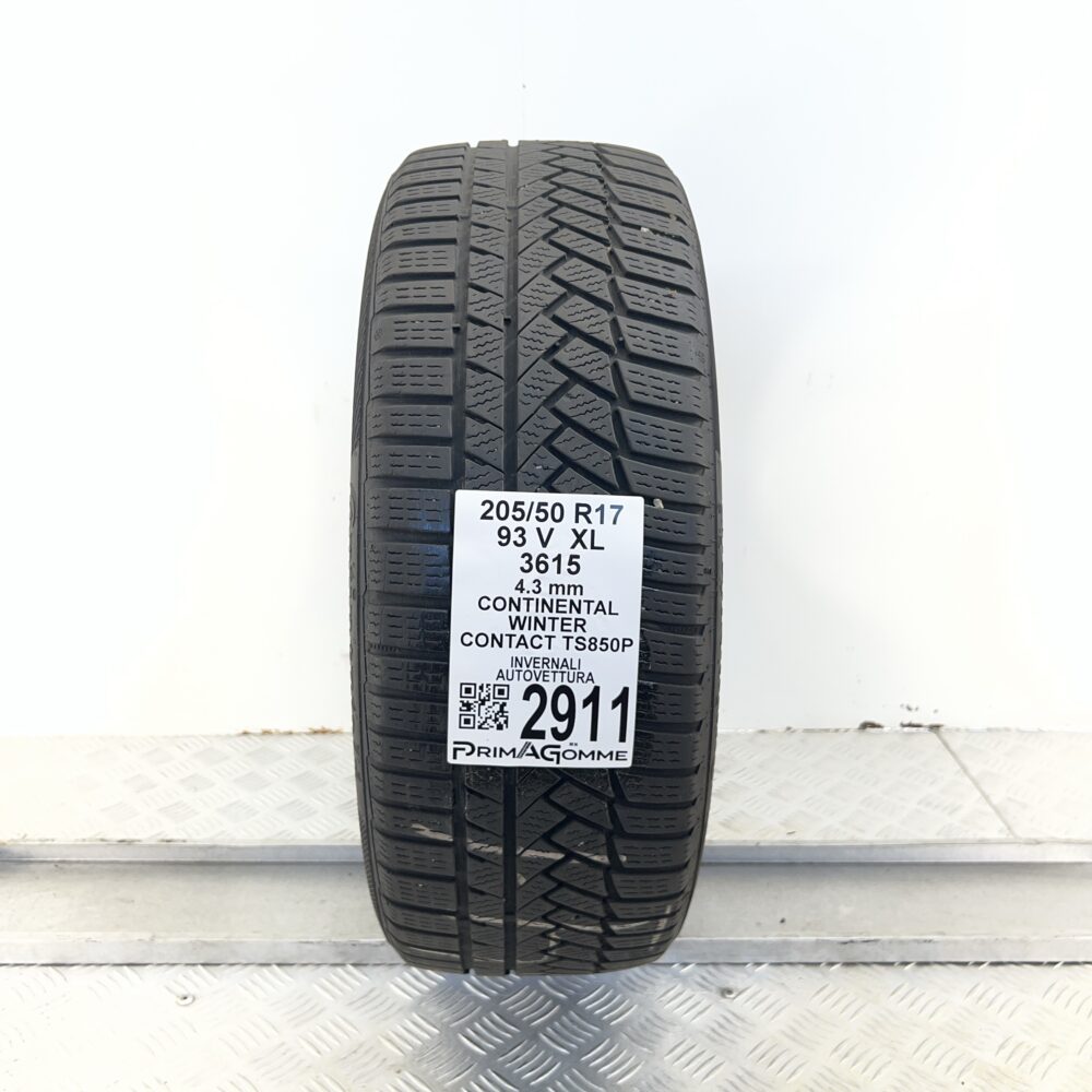 Gomma Usata 205 50 R17 XL 93V Continental Winter Contact TS850P Invernale