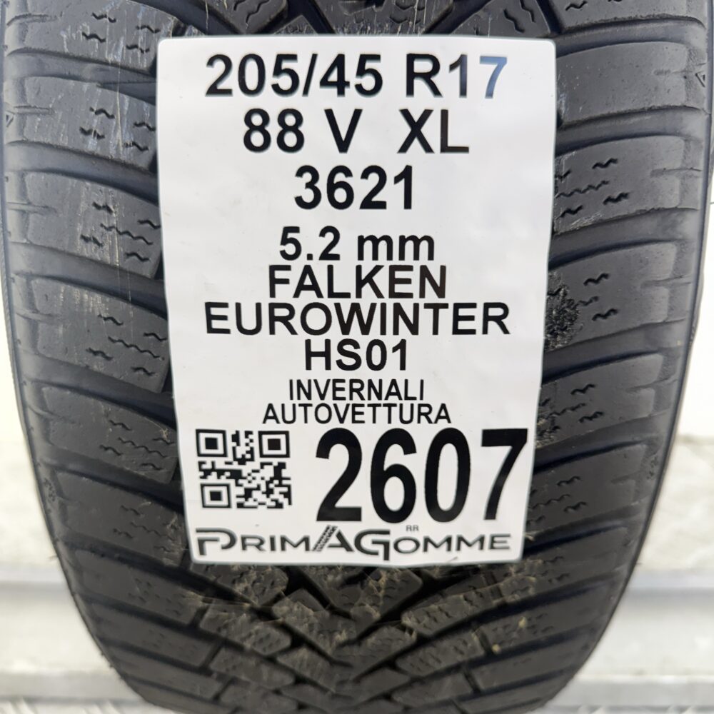 Gomma Usata 205 45 R17 XL 88V Falken Eurowinter HS01 74% Invernale - immagine 3
