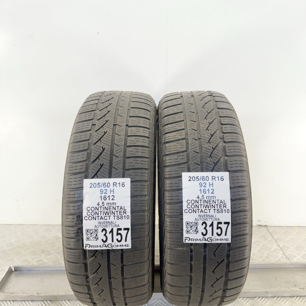 Gomme Usate 205 60 R16 92H Continental ContiWinterContact TS810 Invernali