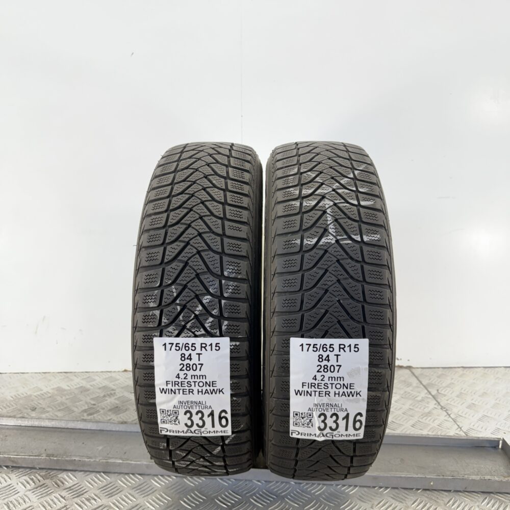 Gomme Usate 175 65 R15 84T Firestone Winter Hawk Invernali
