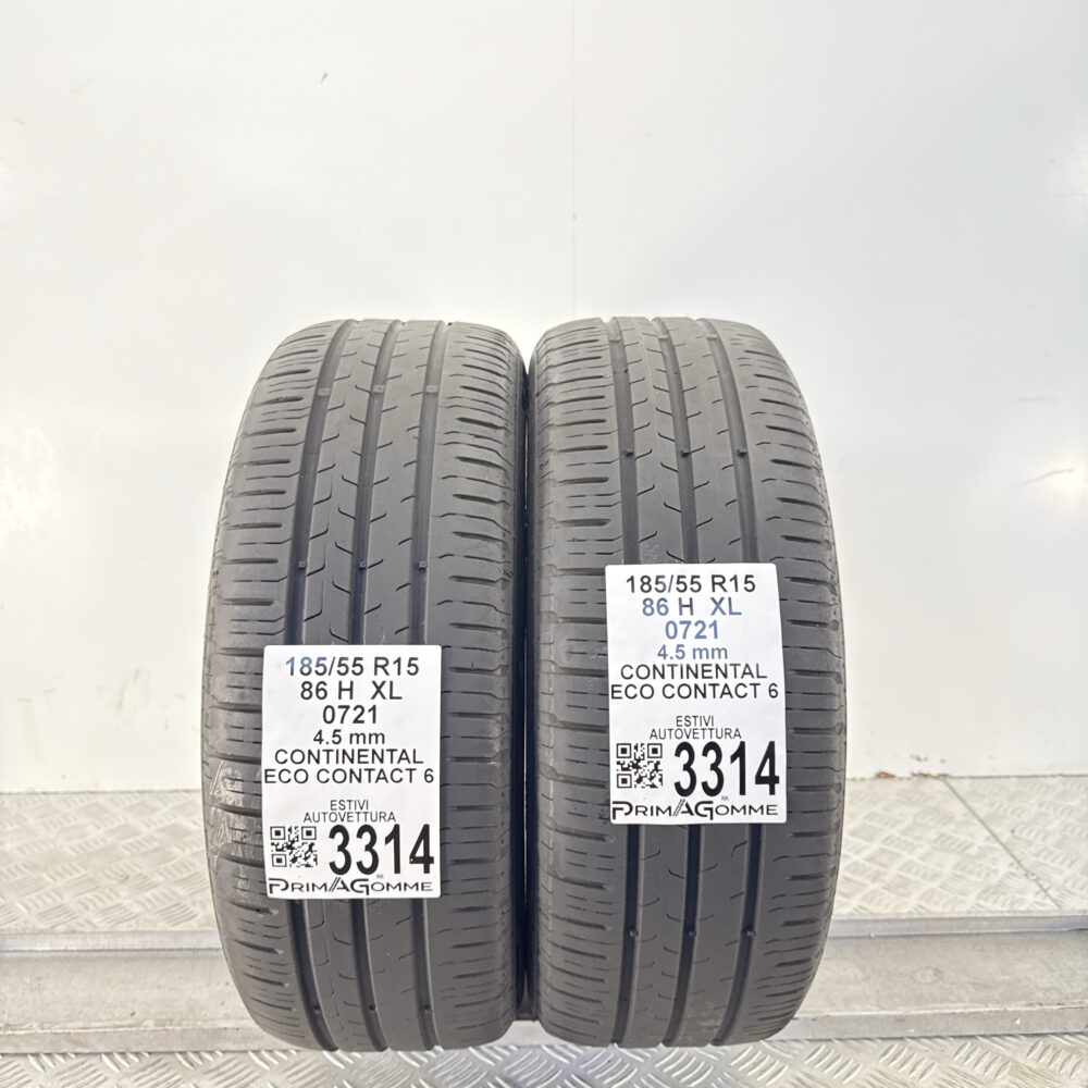Gomme Usate 185 55 R15 XL 86H Continental Eco Contact 6 Estive