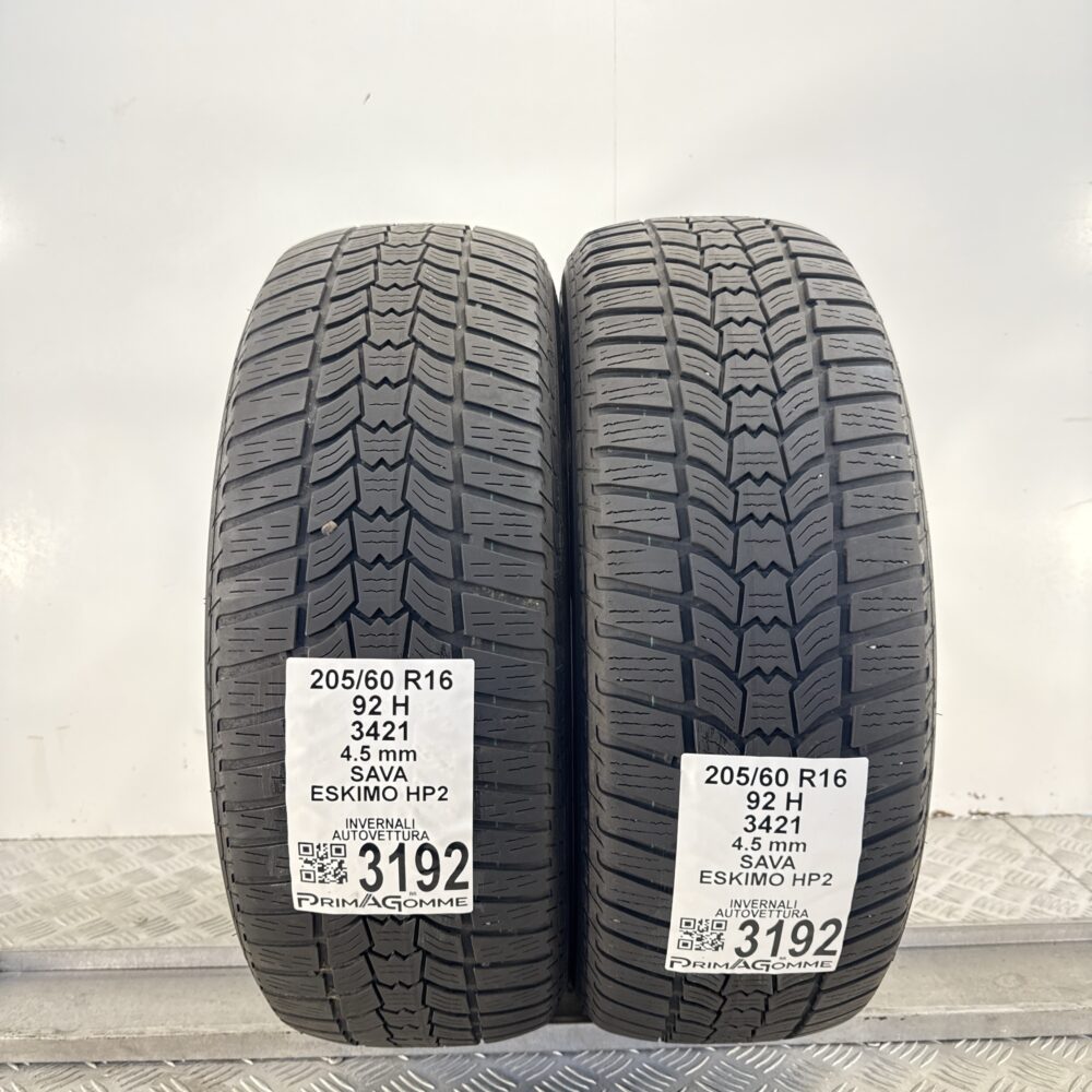 Gomme Usate 205 60 R16 92H Sava Eskimo HP2 Invernali