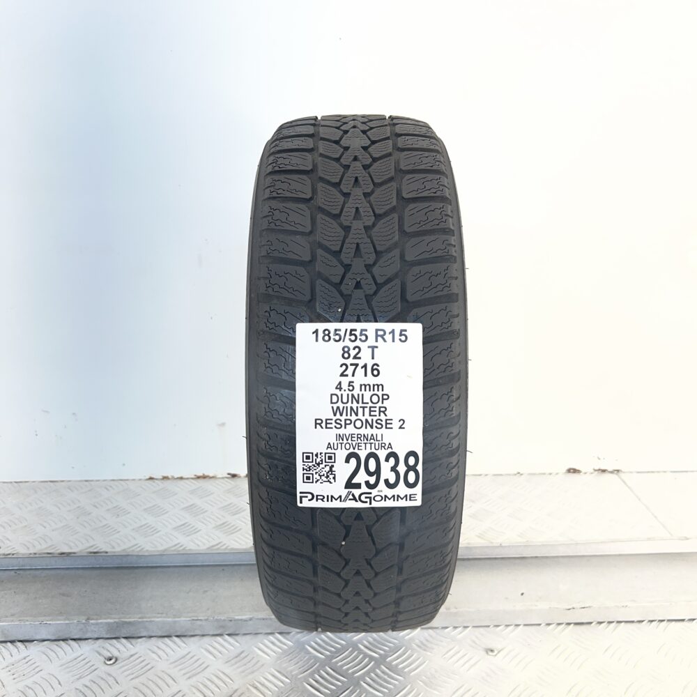 Gomma Usata 185 55 R15 82T Dunlop Winter Response 2 Invernale