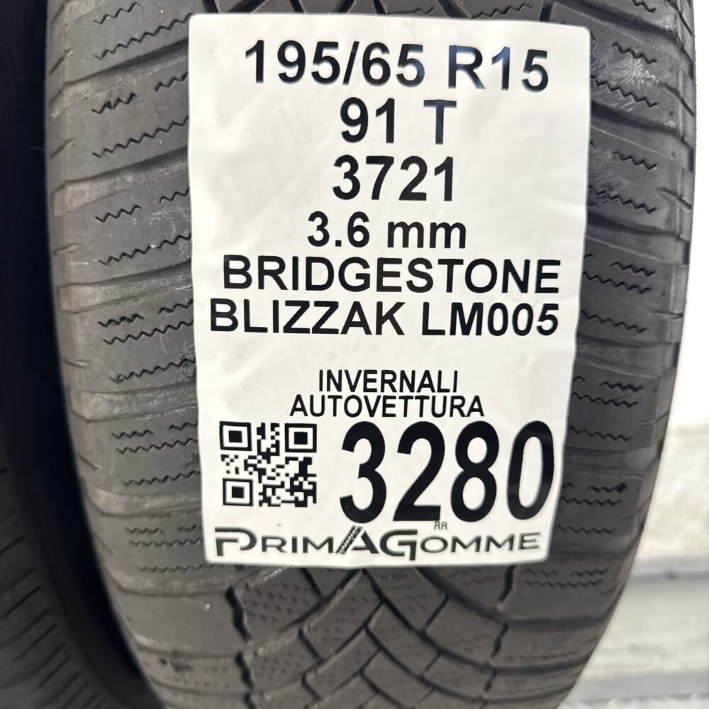 Gomme Usate 195 65 R15 91T Bridgestone Blizzak LM005 Invernali - immagine 3