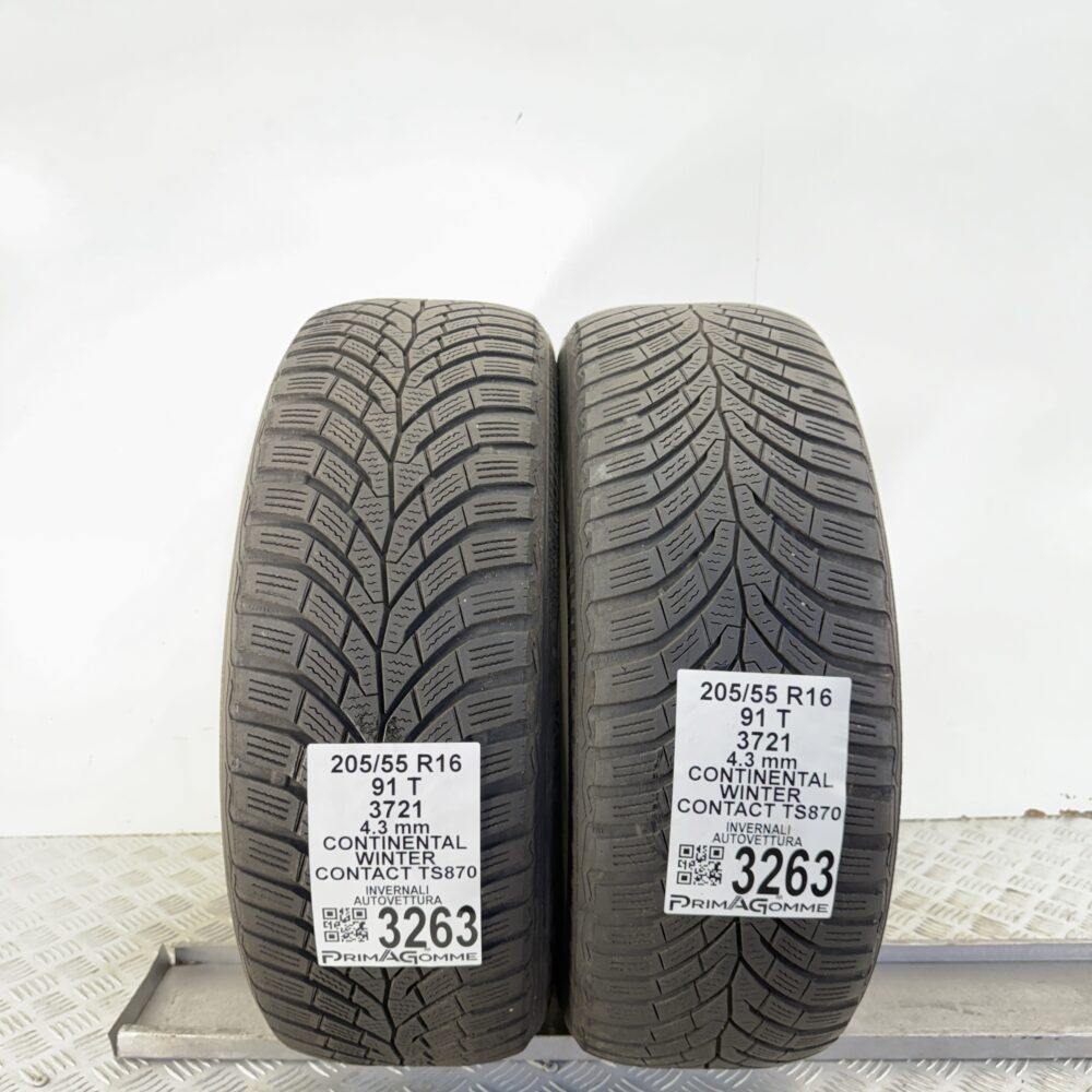 Gomme Usate 205 55 R16 91T Continental Winter Contact TS870 Invernali - immagine 4