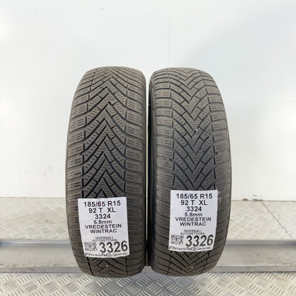 Gomme Usate 185 65 R15 XL 92T Vredestein Wintrac 83% Invernali