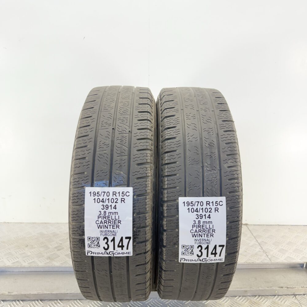 Gomme Usate 195 70 R15C 104/102R Pirelli Carrier Winter Invernali
